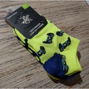 Beverly Hills Polo Club Low Cut Socks Boys 3 Pair Size 1-7 New